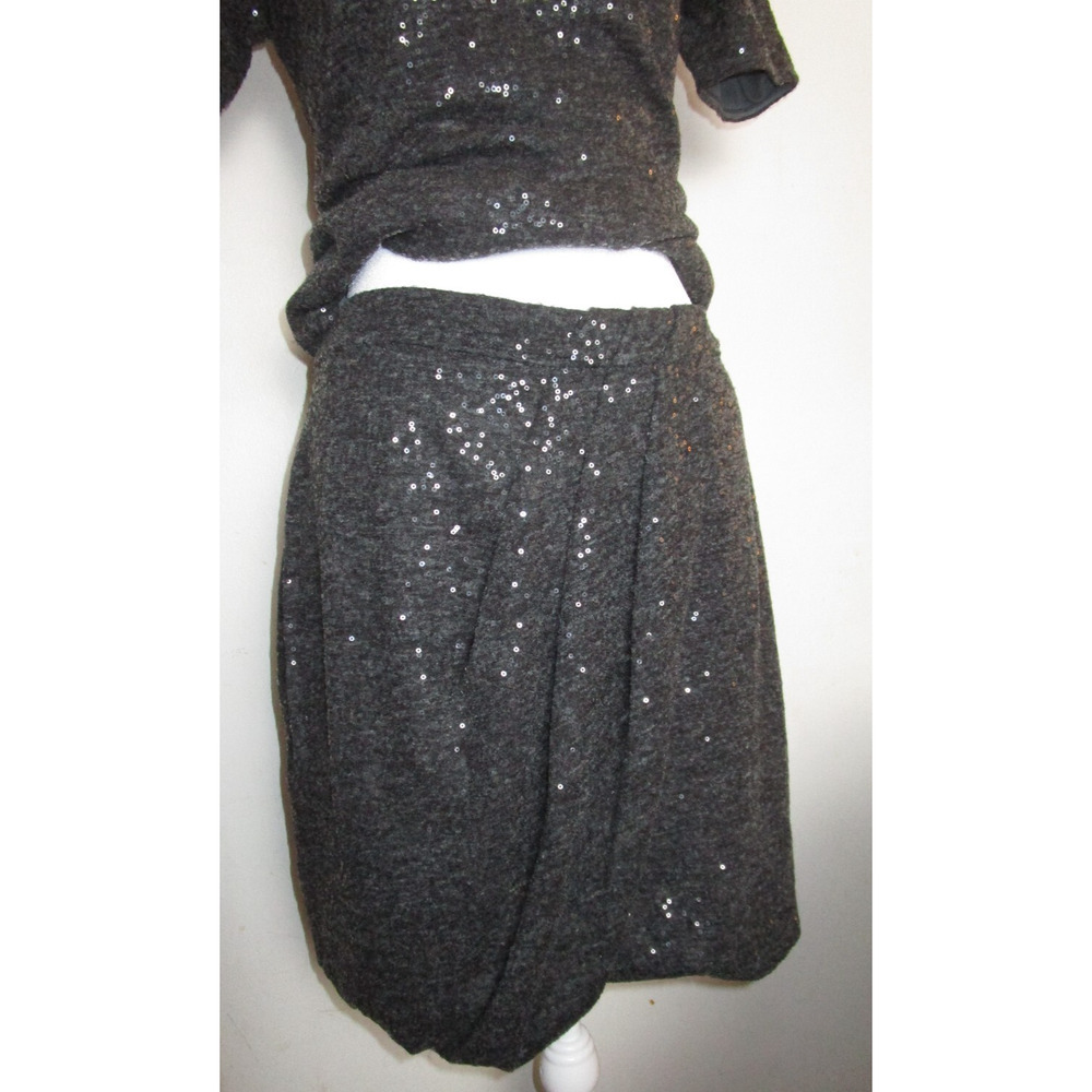 Sequined Skirt and Top Set XS‎ Gray Peruvian Connection Women's - Picture 3 of 6